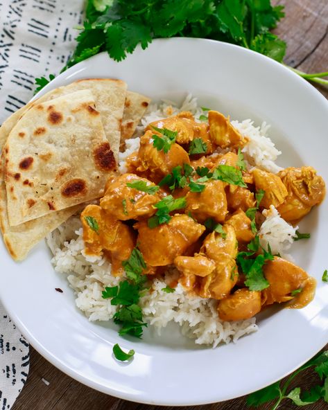 Indian Butter Chicken inspired: Chicken braised in butter and coconut milk, tomato paste, ginger, garlic and spices. Fast, easy recipe that tastes insanely good. Fast Butter Chicken Recipe with Coconut Milk ©Tangled with Taste by TangledwithTaste.com This post may contain affiliate links or ads. Please see Disclosure Policy for more information. Pin it to your “Best... Read More » The post Fast Butter Chicken Recipe with Coconut Milk appeared first on Tangled with Taste. Coconut Butter Chicken, Healthy Butter Chicken, Healthy Butter Chicken Recipe, Recipe Coconut Milk, Greek Sandwich, Healthy Butter, Recipe With Coconut Milk, Chicken Curry Soup, Gyro Recipe