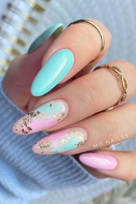 52 Crazy Super Cute And Trendy Spring Nail Designs For April 2024 Trendy Nails Ideas 2024 Spring, Tropical Nail Designs, Beach Nail Designs, Mint Nails, Beach Nail, Chic Nail Designs, Elegant Manicure, Lavender Nails, Spring Nail Designs