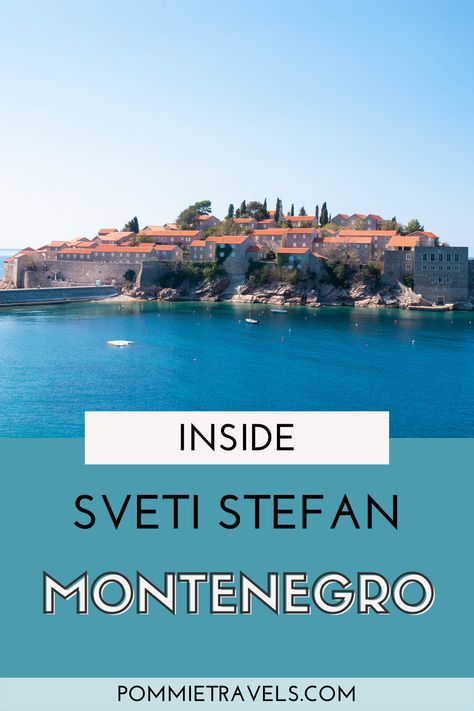 A complete guide to visiting Sveti Stefan Montenegro, plus a look inside! Find out how to enter, even if you're not staying there. Sveti Stefan Montenegro, Sveti Stefan, Montenegro Beach, Vacation Wishes, Wellness Hotel, Next Holiday, Island Resort, Garden View, Pool Area