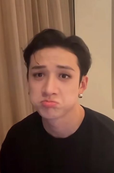 Bang Chan pouting Bangchan Pout, Chan Bangchan, Live Room, Night Shadow, Black And White Girl, Pookie Wookie, Handsome Asian Men, Stray Kids Chan, Chris Chan