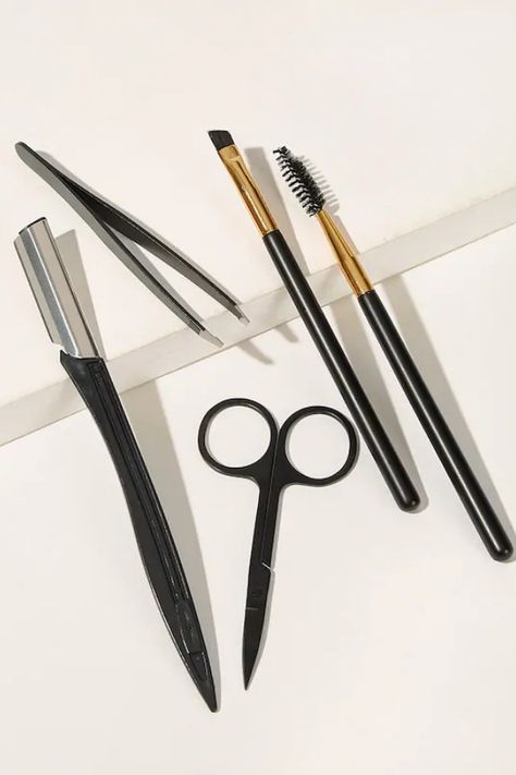 Eyebrow Trimmer Tool Set 5pack Eyebrow Images, Eyebrow Tools, Makeup Illustration, Eyebrow Design, Eyebrow Trimmer, Home Beauty Tips, Brow Lash, Brow Lamination, Microblading Eyebrows