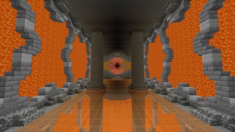 Lava Build Minecraft, Minecraft Glass Floor, Minecraft Lava Builds, Minecraft Stained Glass Designs, Floor Minecraft, Minecraft Floor Designs, Minecraft Underground, Minecraft Building Guide, Minecraft Interior