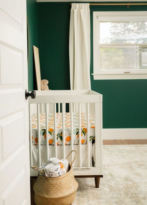 GREEN NURSERY IDEAS 16 Gender Neutral Nursery Inspiration, Nursery Inspiration Neutral, White Crib, Cozy Nursery, Green Nursery, Gender Neutral Nursery, Neutral Nursery, Baby's Room, Nursery Inspiration