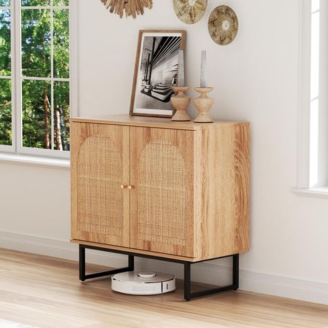 PRICES MAY VARY. Natural Style Boho Cabinet: This rattan storage cabinet features natural wood veins and 2 handmade arched rattan doors, which creates a stylish boho vibe and will be an eye-catching decorating piece to your room by adding a touch of chic and elegance Sufficient Storage Space: Get tired of a clutted room? This sideboard buffet cabinet is designed with ample storage space to keep your daily essentials organized and easily accessible. The air-through rattan door design can also pro Boho Entryway Table, Prisma Rectangular, Boho Cabinet, Credenza Tv Stand, Credenza Tv, Rattan Door, Boho Entryway, Rattan Doors, Rattan Sideboard