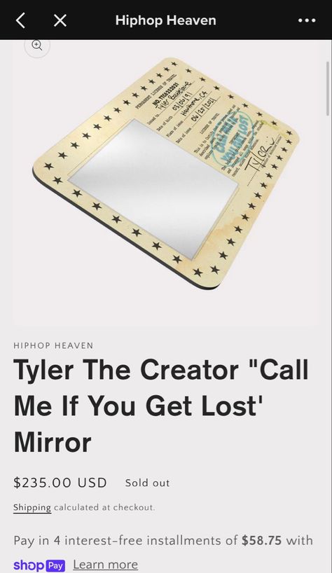 Tyler The Creator Mirror, Tyler The Creator, Bedroom Ideas, The Creator, Mirror, Bedroom