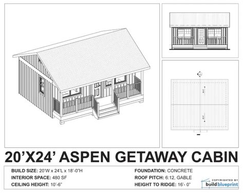 16x24 Floor Plans, Aspen Cabin, Small Cabin Plans, Concrete Interiors, Plans Architecture, Cabin Floor Plans, Architectural House Plans, Home Budget, Wooden Cabins