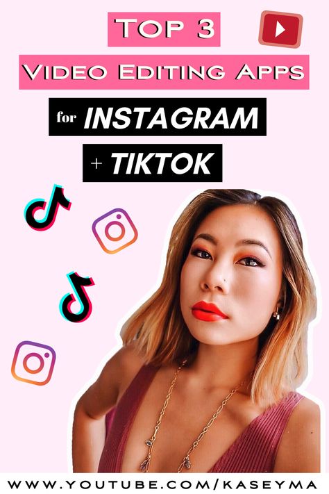 Influencer Tips with Kasey Ma is here! Are you bored during your quarantine and struggling with taking your next TikTok or Instagram Video to the next level☝️? In this YouTube video, I’m breaking down my Top 3 Video Editing Apps that I use on a consistent basis to 💥create quality video content  for TikTok and Instagram! Watch the whole video for a DEMONSTRATION 💥 of my all 3 of my favorite video editing apps so you can fully explore the fun world of TikTok and Instagram! |TikTok | Instagram | How To Create Content For Tiktok, How To Make Tiktok Edits, Content For Tiktok, Good Video Editing Apps, Instagram Course, Influencer Tips, Social Media Course, Tiktok Tips, Social Media Content Strategy