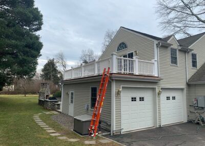 Deck On Garage Roof, Rooftop Deck Over Garage, Garage Top Deck Flat Roof, Garage With Deck On Top, Carport With Deck On Top, Porch Over Garage, Flat Roof Carport, Over Garage Addition, Flat Roof Deck