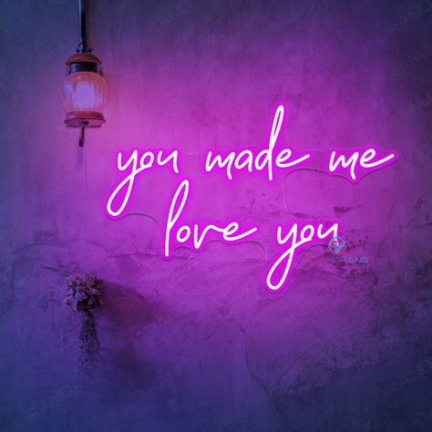 You Made Me Love You Neon Sign Inspirational Led Light You Made Me Love You neon sign captures the essence of love and sentimentality, making inspiring neon sign a heartwarming addition to bedrooms, cozy corners, or spaces with special memories. The cursive script and warm illumination create an atmosphere that evokes the tender emotions associated with being swept away by love. You Made Me Love You neon sign casts a gentle, romantic light, making this inspirational neon sign an ideal choice for Bedrooms Cozy, I Love Your Smile, Beast Movie, Beauty And The Beast Movie, Love Neon Sign, Romantic Words, Love Your Smile, Cursive Script, Romantic Lighting