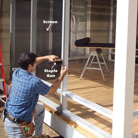 Basic Framing, How To Build A Porch, Screened In Porch Diy, Porch Kits, Screened Porch Designs, Diy Screen, Deck Building, Porch Addition, Building A Porch