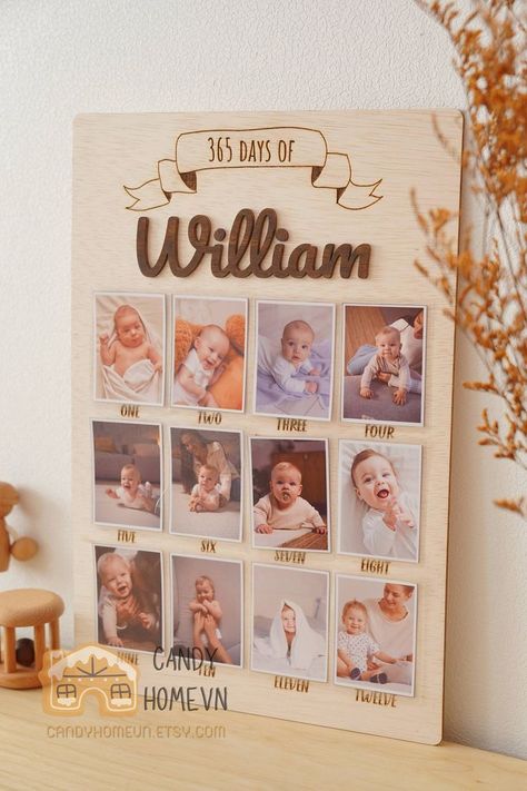 Baby Wood Photo Board: Nursery Milestone and First Birthday Gift 1st Birthday Gift Ideas Boy, Birthday Gifts For 1 Year Baby Boy, Gift For 1 Year Baby Boy, First Birthday Boy Gift Ideas, 1st Birthday Boy Gift Ideas, 1 Year Baby Boy Birthday Decoration, First Birthday Boy Decorations Ideas, 1st Birthday Gifts For Boys, First Birthday Gifts For Boys