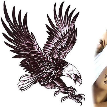 Diving Eagle Tattoo Design Artistic Tattoos, Tato Tradisional, Bird Man, Awsome Pictures, Aigle Royal, Black Skull Tattoo, Tier Tattoo, Arm Temporary Tattoos, Temporary Tattoo Sleeves