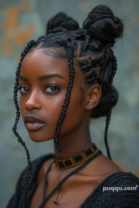 Stylish and Chic: Cornrow Braids Hairstyles to Elevate Your Look - Puqqu Hair Styles For Fashion Show, Witchy Braids, Ancient African Hairstyles, Fairy Hairstyle, Κούρεμα Bob, Cornrow Braids, Hair Mistakes, Haircut Designs, Pelo Afro