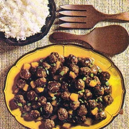 Waikiki Meatballs Waikiki Meatballs, Betty Crocker Recipe Card Library, Betty Crocker Recipe Cards, Betty Crocker Recipes, How To Cook Meatballs, Beef Meatballs, Meatballs Recipe, Meatball Recipes, Beef Dishes