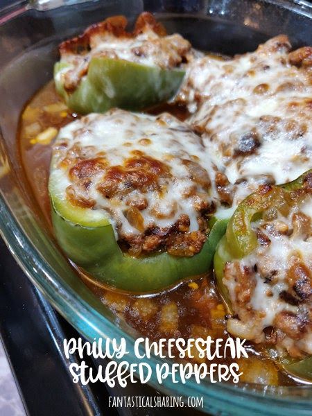 Cheesesteak Stuffed Peppers, Adobo Seasoning, Bell Pepper Recipes, Green Peppers, Spanish Rice, Canned Tomato Sauce, Peppers Recipes, Baking Pan, Beef Dishes