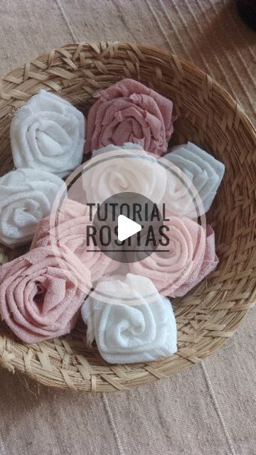 Fabric Roses Diy Tutorials, Fabric Roses Diy, San Jordi, Mini Tutorial, Fabric Roses, Satin Flowers, Diy Flowers, Rococo, Decoupage