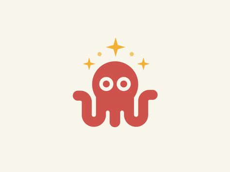 Magic Squid by Tom Nulens Octopus Logo Design, Octopus Icon, Squid Logo, Squid Illustration, Frog Icon, Blood Donation Posters, Logomark Design, Logo Smart, Octopus Squid