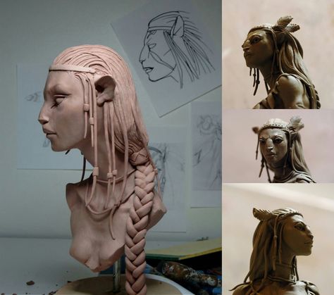 Avatar Concept Art, Avatar Cameron, Android Jones, Blur Studios, 3d Templates, Anna Cattish, Avatar James Cameron, Sculpture Head, Mary Blair