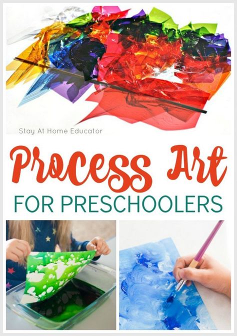 The A in steam! The best process art acivities for preschoolers. many of these are science activities for preschoolers, too!  #stem #steam #kidsactivities #preschool Science Art Preschool, Steam Crafts For Preschool, Process Art For Preschoolers, Process Art Ideas, Music Preschool, Process Art Preschool, Art For Preschoolers, Creative Art Activities, Steam Ideas