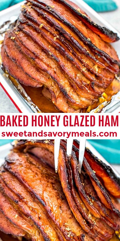 Mustard Ham Glaze, Ham Glazed, Easy Ham Glaze, Honey Ham Glaze Recipe, Spiral Cut Ham, Brown Sugar Ham, Spiral Sliced Ham, Ham Glaze Recipe, Honey Glazed Ham