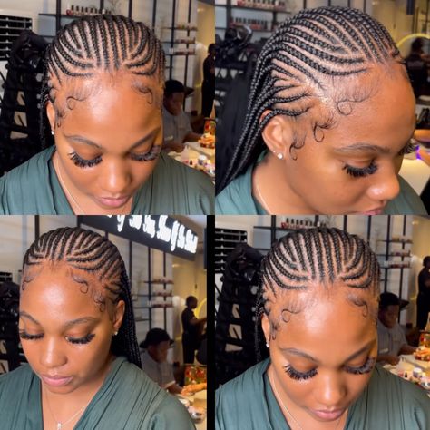 Corn Row Braids Natural Hair, Bday Hairstyles, Afro Haircuts, Braids 2024, Hair Cornrows, Cornrows Natural, Afrocentric Hairstyles, Half Cornrows, Corn Rows