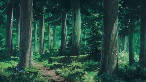 Studio Ghibli Forest, Ghibli Forest, Wallpaper Komputer, Forest Clearing, 3840x2160 Wallpaper, Studio Ghibli Background, Wallpaper Estetika, Desktop Background Images, Forest Background