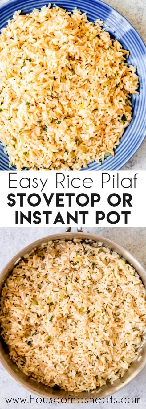 Rice Pilaf With Orzo, Ricearoni Recipes, Homemade Rice A Roni, Pilaf Rice, Easy Rice Pilaf, Pasta House, Rice Pilaf Recipe, Rice A Roni, Plain Rice