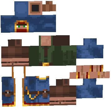 WANDERING TRADER MINECRAFT DUNGEONS (NPC MODEL) BY ANESS Wandering Trader, Minecraft Dungeons, Skin Minecraft, Oak Logs, Nova Skin Gallery, Horse Armor, Nova Skin, Oak Planks, Blue Dye