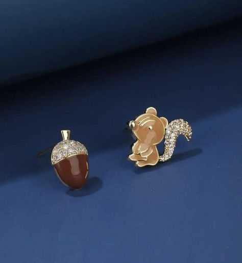 Mismatched earrings - one squirrel earring and one acorn earring Cubic Zirconia  | eBay Mismatched Earrings, Earring Gift, Accessories Jewelry Earrings, Women Accessories Jewelry, Jewelry Earrings Studs, Earring Gifts, Women's Accessories, Cubic Zirconia, Etsy Accessories