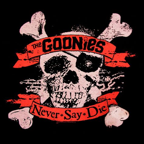 Goonies Never Say Die | Recent Photos The Commons Getty Collection Galleries World Map App ... Goonies Never Say Die, Crewneck Streetwear, The Goonies, Skull Logo, Goonies, Sport Man, Big Screen, Warner Bros, Black T Shirt