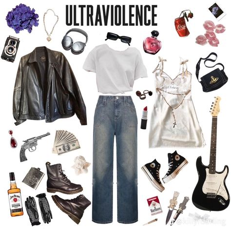 Lana Del Rey Concert Outfit Ideas, Ultraviolence Aesthetic, Lana Concert, Lana Del Rey Outfits, Concert Ideas, First Date Outfits, Fits Aesthetic, Fashion Top Outfits, Dark Outfits