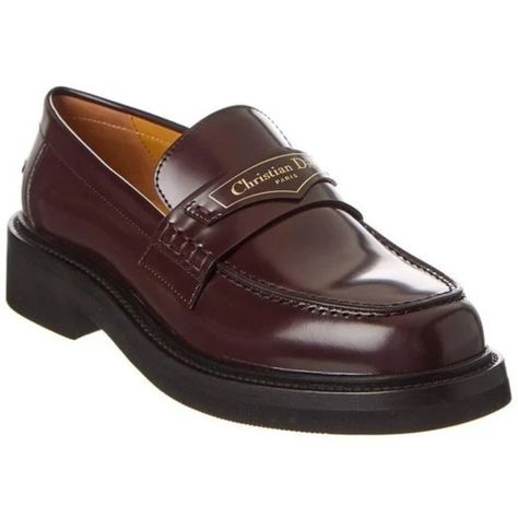 Dior Boy Brushed Leather Flat Loafers Shoes Burgundy Brown Made In Italy Boy Leather Loafer In Burgundy Brown Brushed Calfskin Leather With Logo Printed Strap Lightly Padded Leather Insole Smooth Man-Made Sole With Light Traction 1.5in Heel 0.25in Platform Designer Color: 16v Deep Amaranth. Size: 38 Eu (Insole Measures 10 Inches.) Brand New In The Box With A Dust Bag. Dior Ballerina Flats, Burgundy Loafers, Dior Boots, Christian Dior Shoes, Dior 2021, Gold Loafers, Dior Sneakers, Patent Leather Ballet Flats, Flat Loafers