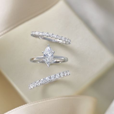 Celebrate your forever with a marquise diamond and an eternity band 💎✨ #EngagementRing #TimelessBeauty #ElegantRings #ClassicEngagementRing #ForeverStartsHere #RingGoals #EngagementInspo #EngagementRingInspo #mnjewelry #mnjeweler #ClassicStyle Lakeville Minnesota, Eternity Diamond Ring, Vintage Inspired Engagement Rings, Princess Jewelry, Engagement Inspo, Classic Engagement Rings, Eternity Ring Diamond, Marquise Diamond, Twin Cities