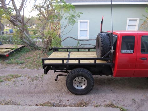 Flat bed Ford Ranger Flatbed Ideas, Ford Ranger Flatbed, Flat Bed Truck Ideas, Flat Deck Ideas, Flat Bed Truck, Fire Truck Nursery, Truck Interior Accessories, Flatbed Truck Beds, Custom Flatbed