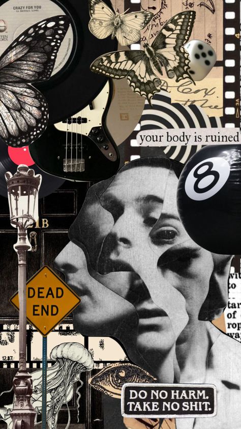 Chaotic Collage, Chaotic Art, Drawing Reference, Art Boards, Collage, Drawings, Movie Posters, Pins, Art