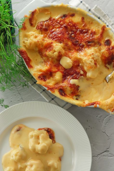 Cauliflower Cheese Bake – FOOD TO CHERISH Cheese Sauce For Cauliflower, Red Leicester Cheese, Cauliflower Cheese Bake, Balloon Whisk, Steamed Cauliflower, Cauliflower Cheese, Pepper Powder, Cheese Sauce, Hawaiian Pizza