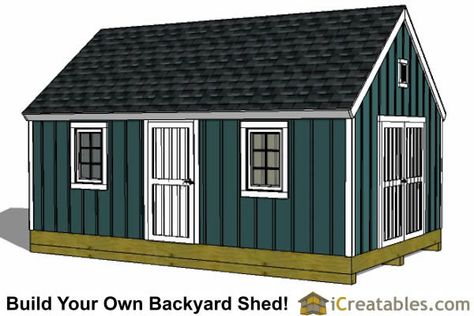 16x24 Colonial Style Shed Plans 12x20 Shed Plans, 10x10 Shed Plans, Barn Style Shed, Shed Plans 12x16, Yard Sheds, Lean To Shed Plans, Free Shed Plans, Run In Shed, Lean To Shed