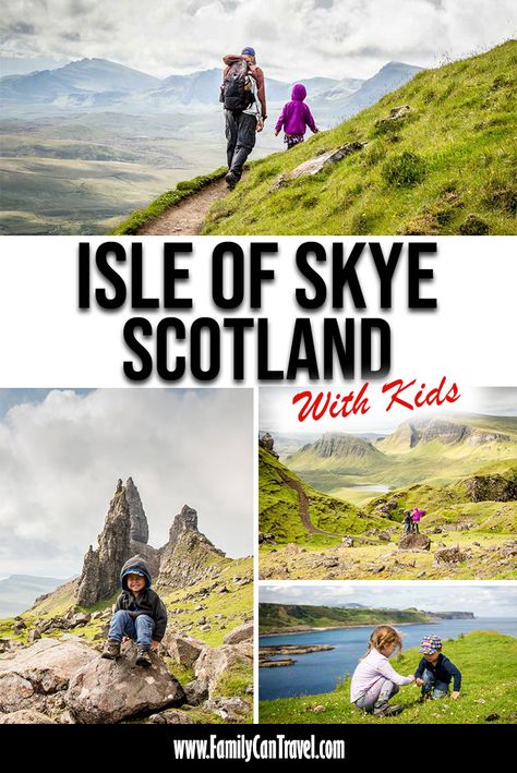 The Isle of Skye is one of the best places to visit in Scotland. Here's everything you need to know to plan your trip to the Isle of Skye with kids. #isleofskye #isleofskyeitinerary #scotlandwithkids Scotland With Kids, Places To Visit In Scotland, Traveling World, Scotland Hiking, Family Traveling, Scotland Vacation, Scotland Road Trip, Fairy Pools, The Isle Of Skye