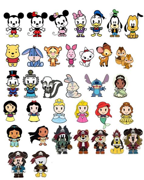 Chibi Disney, Lindo Disney, Disney Doodles, Disney Character Drawings, Cute Disney Characters, Disney Cuties, نباتات منزلية, Kawaii Disney, 디즈니 캐릭터