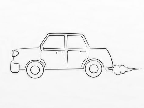 How to Draw a Cartoon Car: 8 Steps (with Pictures) - wikiHow Simple Car Drawing, Car Drawing Easy, Draw Cars, Cartoon Car Drawing, Easy Cartoon, Attendance Sheet, Cars Drawing, Dibujo Simple, Cartoon Monkey