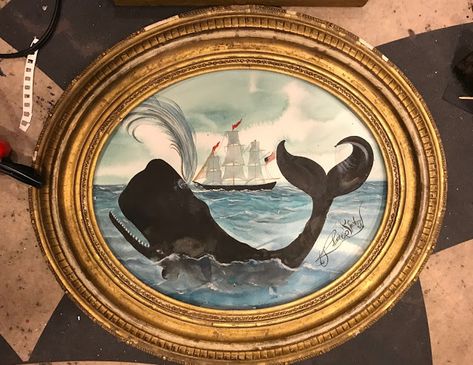 Folk Art Whale, Whale Art, A Whale, The Whale, Nautical Art, American Folk Art, Pictures To Paint, Beach Art, Whales