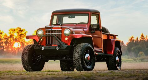 This bespoke Willys Jeep Truck was only recently imported to the U.S.. Willys Jeep Truck, Truck Restoration, Jeep Garage, Willys Truck, Jeep Pickup Truck, Best Pickup Truck, Willys Wagon, Tonka Trucks, 2014 Jeep Wrangler