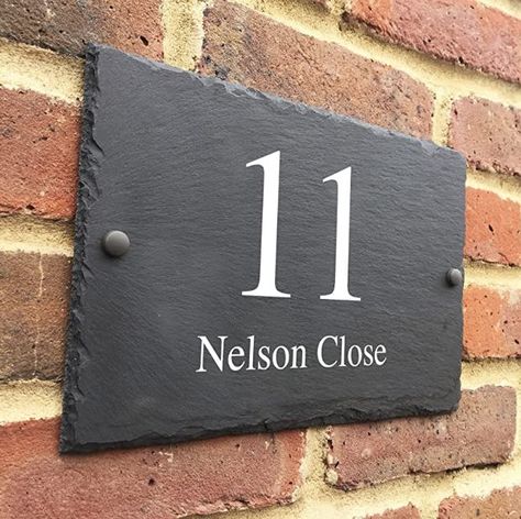 Bespoke Slate House Signs - Handmade Custom Door Number Wall Plaque with Rustic Black Farmhouse Design - Includes Screws & Fixings - Ideal for Home, Office, Gate, Porch - 200x300mm Black Farmhouse, Slate Signs, Number 30, Number Wall, Door Number, House Number Plaque, Door Numbers, House Number Sign, Wood Home Decor