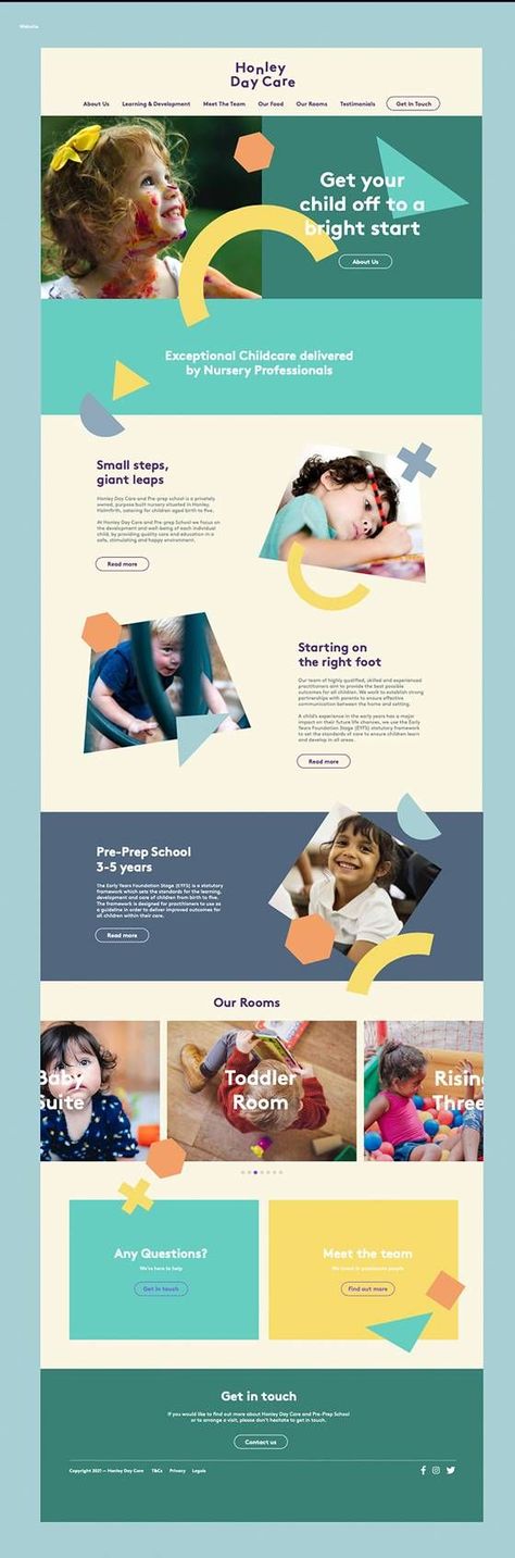 Daycare Website Design, Childcare Website Design, Kids Website Design Inspiration, Daycare Branding, Childcare Branding, Educational Branding, Playful Website Design, Childcare Website, Motion Text