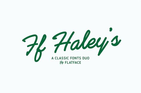 Flatface Haleys is a script font design published by Flatface. Western Script Font, Free Vintage Font, Cursive Logo Design, Retro Cursive Font, Script Fonts Free, Script Font Logo, Hand Script Font, Script Typography Design, Retro Script Font