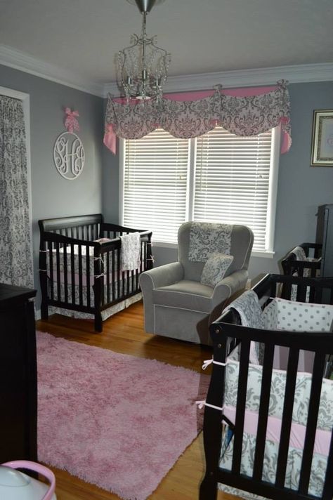 Our triplet nursery! Triplets Nursery Ideas, Room For Triplets, Triplets Room, Triplet Room Ideas, Triplet Nursery, Triplets Bedroom, Room Ideas Cute, Triplets Nursery, Twins Nursery