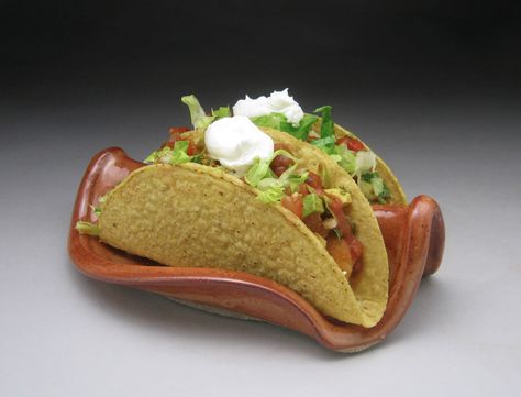 ceramic taco holders - Google Search Taco Platter, Taco Holder, Taco Holders, Clay Plates, Ceramic Glaze Recipes, Pottery Supplies, Food Lab, Lake Decor, Advanced Ceramics