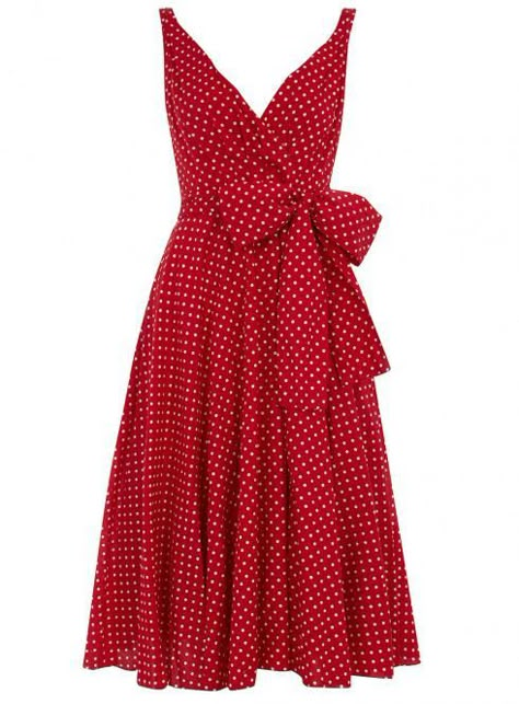 LOVE!!! What to Wear to A Summer Wedding: Dresses Under 50$ Polka Dot Summer Dresses, Red Polka Dot Dress, Retro Mode, Vestidos Vintage, Red Polka Dot, Polka Dot Dress, Dot Print, Dorothy Perkins, White Polka Dot