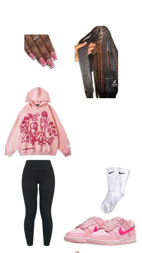 Outfit of the Day pour la rentrée, 2024 Outfit Ideas With Barbie Dunks, How To Style Triple Pink Dunks, Pink Velvet Dunks Outfit, Easter Candy Dunks Outfits, Pink Barbie Dunks Outfit, Outfits With Pink Dunks, Barbie Dunks Outfit, Triple Pink Dunks Outfits, Dunks Outfits