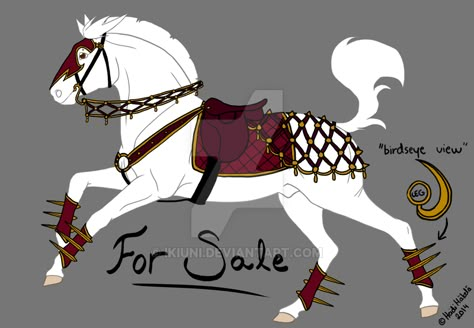 Nordanner Tack II - SOLD by Ikiuni Fantasy Horse Tack, Medieval Horse, Horse Armor, Horse Costumes, Halloween Is Coming, Fantasy Horses, Horse Equipment, Unicorn Horse, The Pose